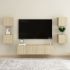 Set dulapuri TV, 6 piese, alb, lemn prelucrat GartenMobel Dekor