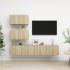 Set dulapuri TV, 4 piese, alb, lemn prelucrat GartenMobel Dekor