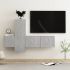 Set de dulapuri TV, 3 piese, gri beton, lemn prelucrat GartenMobel Dekor