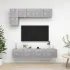 Set de dulapuri TV, 5 piese, gri beton, lemn prelucrat GartenMobel Dekor