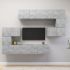 Set de dulapuri TV, 10 piese, gri beton, lemn prelucrat GartenMobel Dekor