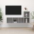 Set de dulapuri TV, 2 piese, gri beton, lemn prelucrat GartenMobel Dekor