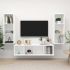 Set de dulapuri TV, 3 piese, alb, lemn prelucrat GartenMobel Dekor