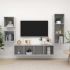 Set de dulapuri TV, 4 piese, gri beton, lemn prelucrat GartenMobel Dekor