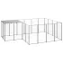 Padoc pentru câini, negru, 6,05 m², oțel   GartenMobel Dekor