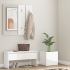 Set de mobilier pentru hol, alb, lemn prelucrat GartenMobel Dekor