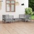 Set mobilier de grădină, 5 piese, gri, lemn masiv de pin GartenMobel Dekor