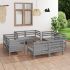 Set mobilier de grădină, 8 piese, alb, lemn masiv de pin GartenMobel Dekor
