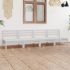 Set mobilier de grădină, 4 piese, negru, lemn masiv de pin GartenMobel Dekor