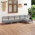 Set mobilier de grădină, 5 piese, alb, lemn masiv de pin GartenMobel Dekor