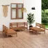 Set mobilier de grădină, 6 piese, alb, lemn masiv de pin GartenMobel Dekor