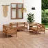 Set mobilier de grădină, 6 piese, alb, lemn masiv de pin GartenMobel Dekor