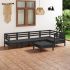 Set mobilier de grădină, 6 piese, gri, lemn masiv de pin GartenMobel Dekor