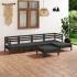 Set mobilier de grădină, 6 piese, negru,lemn masiv de pin GartenMobel Dekor