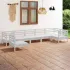 Set mobilier de grădină, 7 piese, alb, lemn masiv de pin GartenMobel Dekor