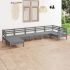 Set mobilier de grădină, 7 piese, gri, lemn masiv de pin GartenMobel Dekor