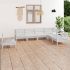 Set mobilier de grădină, 7 piese, gri, lemn masiv de pin GartenMobel Dekor