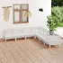 Set mobilier de grădină, 7 piese, alb, lemn masiv de pin GartenMobel Dekor