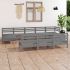 Set mobilier de grădină, 10 piese, gri, lemn masiv de pin GartenMobel Dekor
