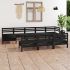 Set mobilier de grădină, 10 piese, gri, lemn masiv de pin GartenMobel Dekor