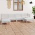 Set mobilier de grădină, 6 piese, negru, lemn masiv de pin GartenMobel Dekor
