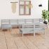 Set mobilier de grădină, 9 piese, alb, lemn masiv de pin GartenMobel Dekor