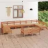Set mobilier de grădină, 12 piese, alb, lemn masiv de pin GartenMobel Dekor
