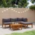 Set mobilier de grădină cu perne, 5 piese, lemn masiv acacia GartenMobel Dekor