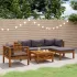 Set mobilier grădină cu perne, 6 piese, lemn masiv acacia GartenMobel Dekor