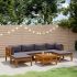 Set mobilier grădină cu perne, 7 piese, lemn masiv de acacia GartenMobel Dekor