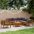 Set mobilier grădină cu perne, 7 piese, lemn masiv de acacia GartenMobel Dekor