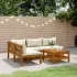 Set mobilier de grădină cu perne, 5 piese, lemn masiv acacia GartenMobel Dekor
