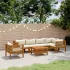 Set mobilier grădină cu perne crem, 7 piese, lemn masiv acacia GartenMobel Dekor