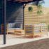 Set mobilier grădină cu perne antracit, 5 piese, lemn de pin GartenMobel Dekor