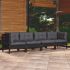 Set mobilier grădină cu perne, 4 piese, lemn masiv de pin GartenMobel Dekor