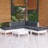 Set mobilier grădină cu perne crem, 6 piese, lemn masiv de pin GartenMobel Dekor