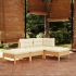 Set mobilier grădină cu perne, 4 piese, lemn masiv de pin GartenMobel Dekor