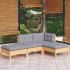 Set mobilier grădină cu perne, 4 piese, lemn masiv de pin GartenMobel Dekor