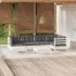 Set mobilier de grădină cu perne, 7 piese, alb, lemn masiv pin GartenMobel Dekor
