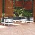 Set mobilier de grădină cu perne, 9 piese, alb, lemn masiv pin GartenMobel Dekor