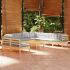 Set mobilier grădină cu perne, 10 piese, alb, lemn masiv pin GartenMobel Dekor