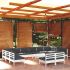 Set mobilier de grădină cu perne, 13 piese, alb, lemn masiv pin GartenMobel Dekor