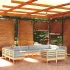 Set mobilier grădină cu perne crem, 11 piese, lemn masiv de pin GartenMobel Dekor