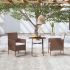 Set mobilier de grădină, 3 piese, gri, poliratan GartenMobel Dekor