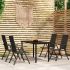 Set de mobilier pentru grădină, 5 piese, negru GartenMobel Dekor