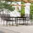 Set de servit masa pentru grădină, 5 piese, negru GartenMobel Dekor