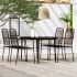 Set de servit masa pentru grădină, 5 piese, negru GartenMobel Dekor