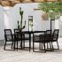 Set de mobilier pentru grădină, 7 piese, negru GartenMobel Dekor