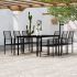 Set de mobilier pentru grădină, 5 piese, negru GartenMobel Dekor