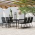 Set de servit masa pentru grădină, 7 piese, negru GartenMobel Dekor